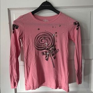 Original Juicy Couture Pink Lollipop Long Sleeve Tee